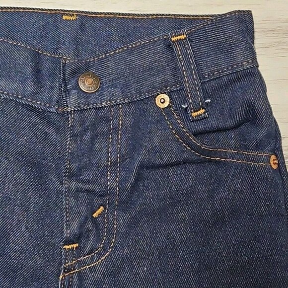 Vintage Levis Bootcut Orange Tab Jeans Toddler Boy Girl 2T Dark Wash Blue 1970s - Picture 2 of 10